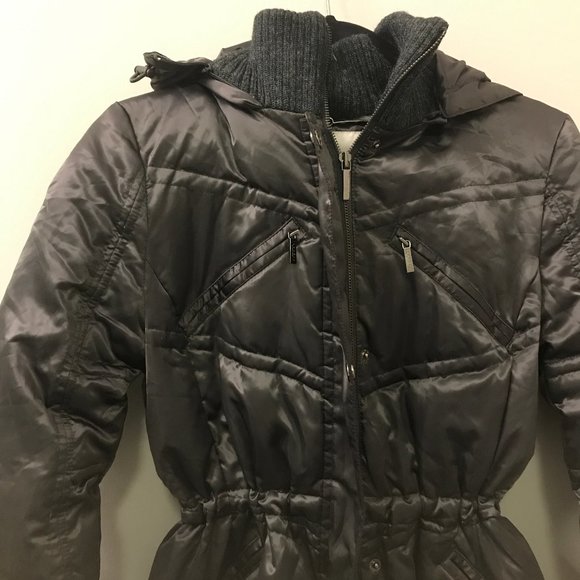 Laundry by Shelli Segal Dark Gray Puffer Winter Coat - Picture 2 of 6